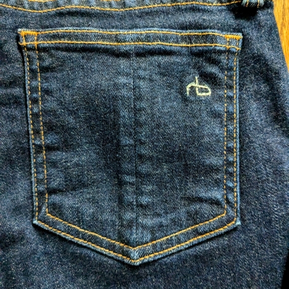 RAG & BONE Skinny Dark Wash Heritage Mid Rise Jeans Size 25 - Picture 7 of 10